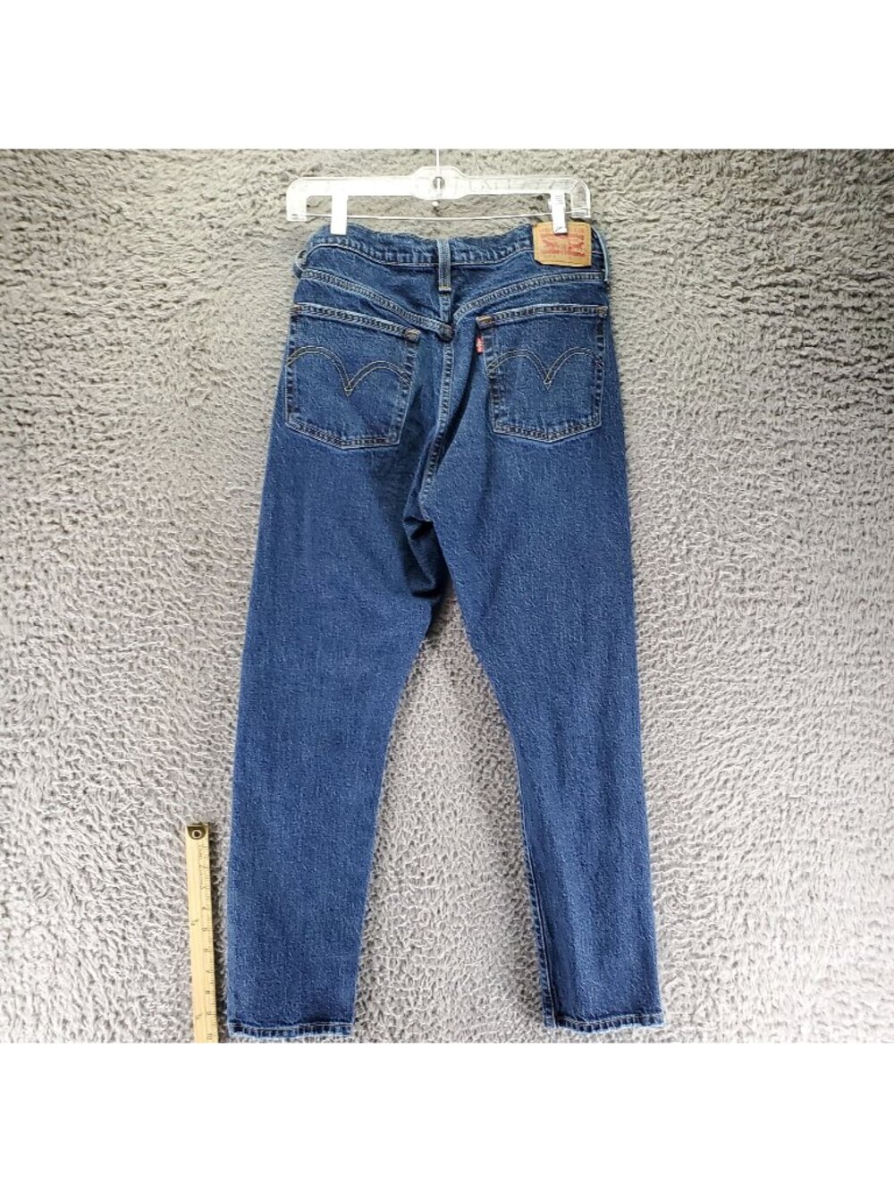 Levis Jeans Womens 31 Blue 501 Skinny High Rise Button Fly Stretch Denim *Read*